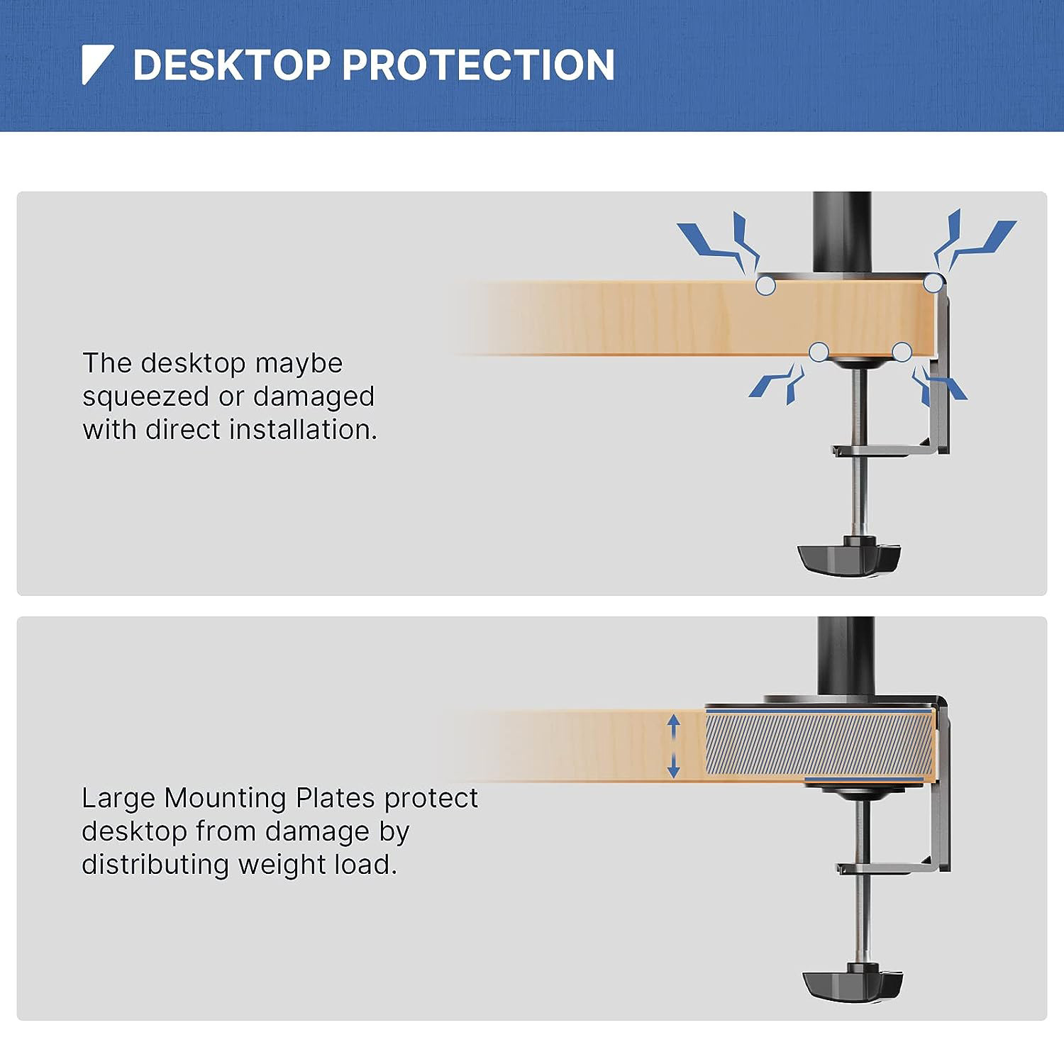 Monitor Auxiliary Bracket Desktop Protection Steel Plate Neutral Glass Desktop Protection Reinforcement