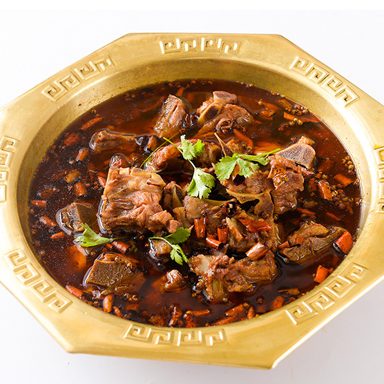 Sheep scorpion fresh mutton cooked food fast food lazy hot pot heating sheep spine sauce sauce Inner Mongolia ingredients 2 jin