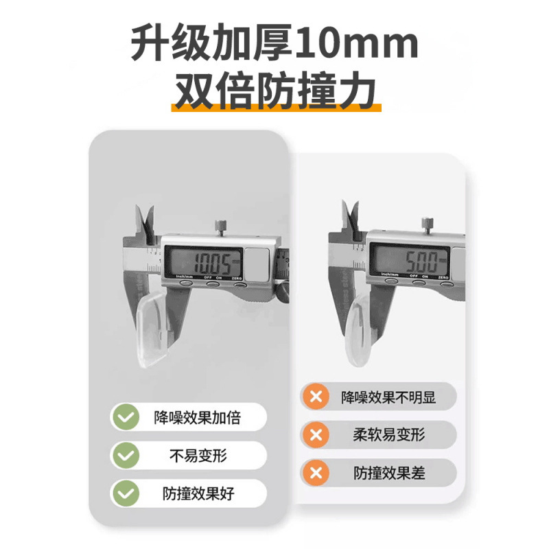 Door Handle Anti-Collision Sticker Silicone Silent Pad Refrigerator Door Sticker Door Stopper Anti-Collision Cabinet Door Particle Wall Sticker