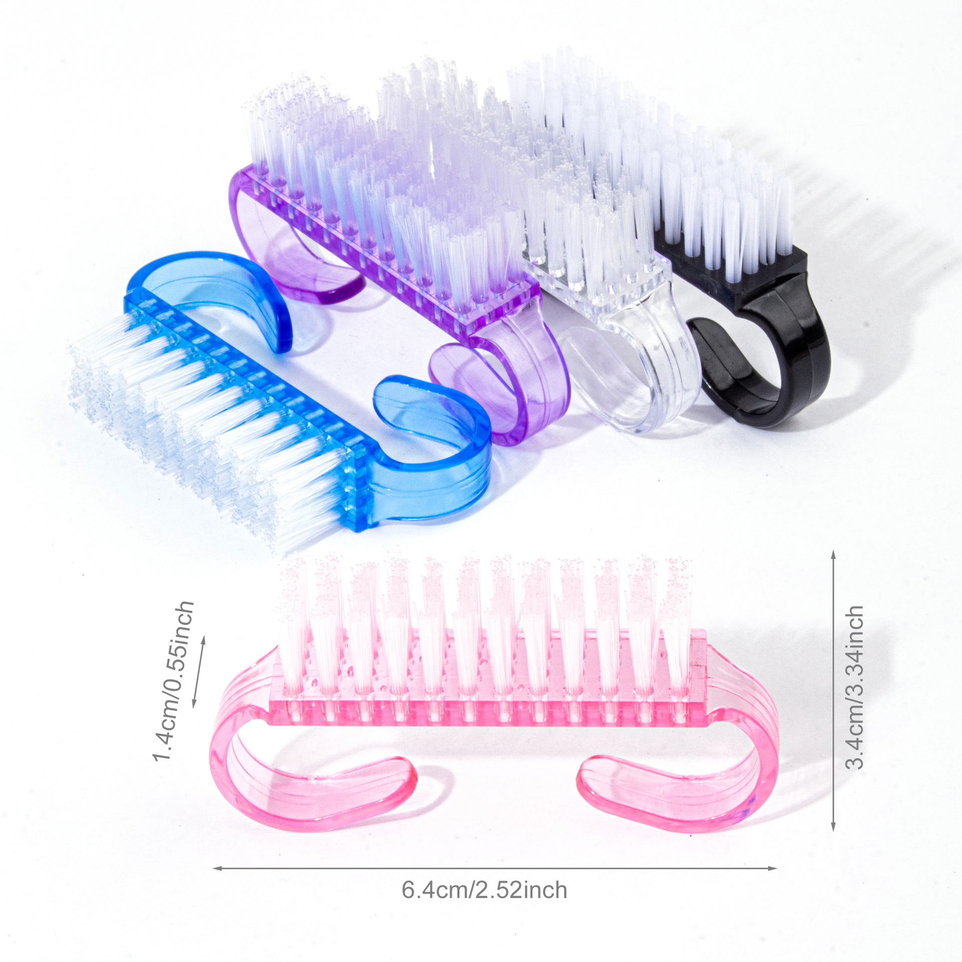 Factory direct small size horn brush plastic powder dust brush text play nail art dust removal small brush nail art tools