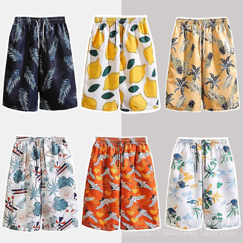 Пляжные брюки для мужчин быстросохнущие для отпуска у моря свободные пятибалловые купальные шорты для серфинга оптом