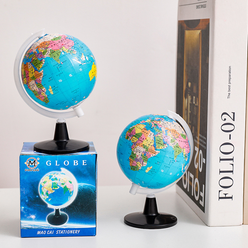Globe Students Use Middle and High School Geography Terrain Teaching Ornaments Kidsren's Early Education 3D Stereo Prizes World Map
