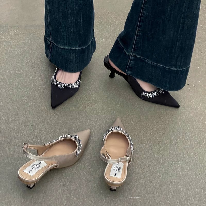 Summer New Stylish Pointed-Toe Sandals, Sexy Versatile High-Heeled Sandals, Trendy Outdoor Mules Available for Wholesale