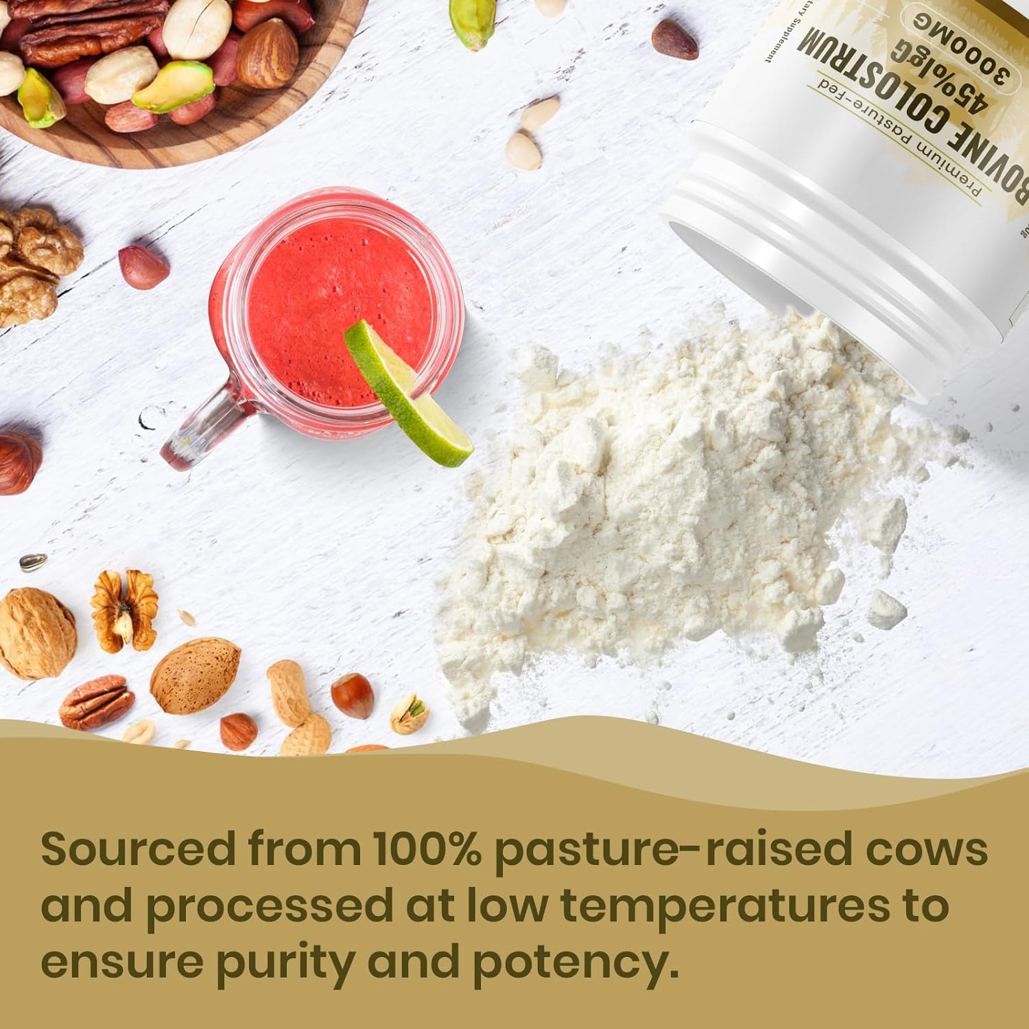 New Hot Bovine Colostral Powder 150G BOVINE COLOSTRUM Powder Source Factory Customizable