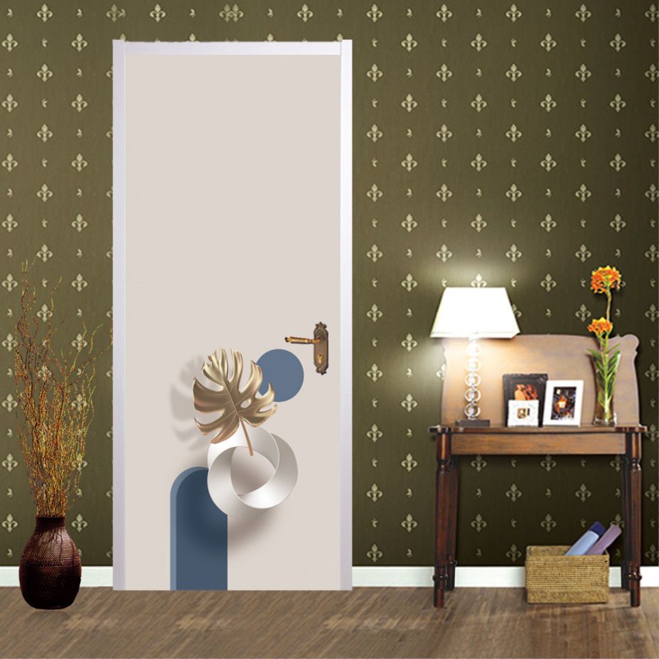 New Light Luxury Simple Wardrobe Renovation Stickers Door Stickers Self-Adhesive Glass Film Nail-Made Universal Cover-Up