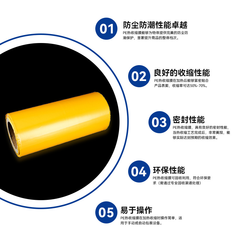 Wholesale Custom Pe Heat Shrink Film for Mineral Water, Glass Water, Beverage Outer Packaging Film, Instant Noodle Protective Film, Plastic Sealing Film