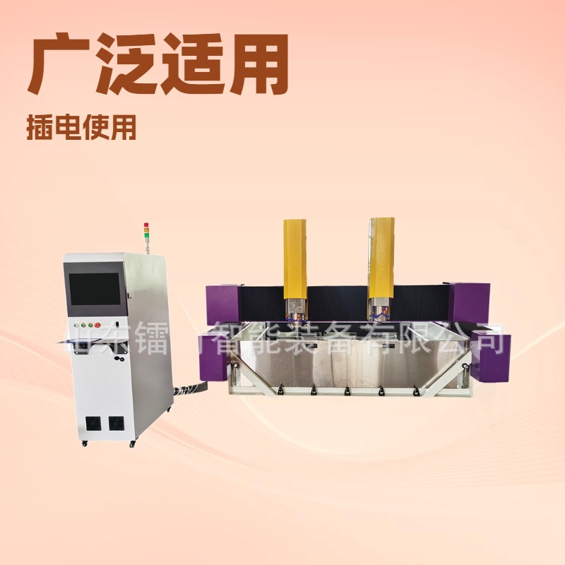 1825 двухголовочная независимая цилиндрическая плоская тяжелая машина для гравировки камня, автоматическая машина для гравировки памятников