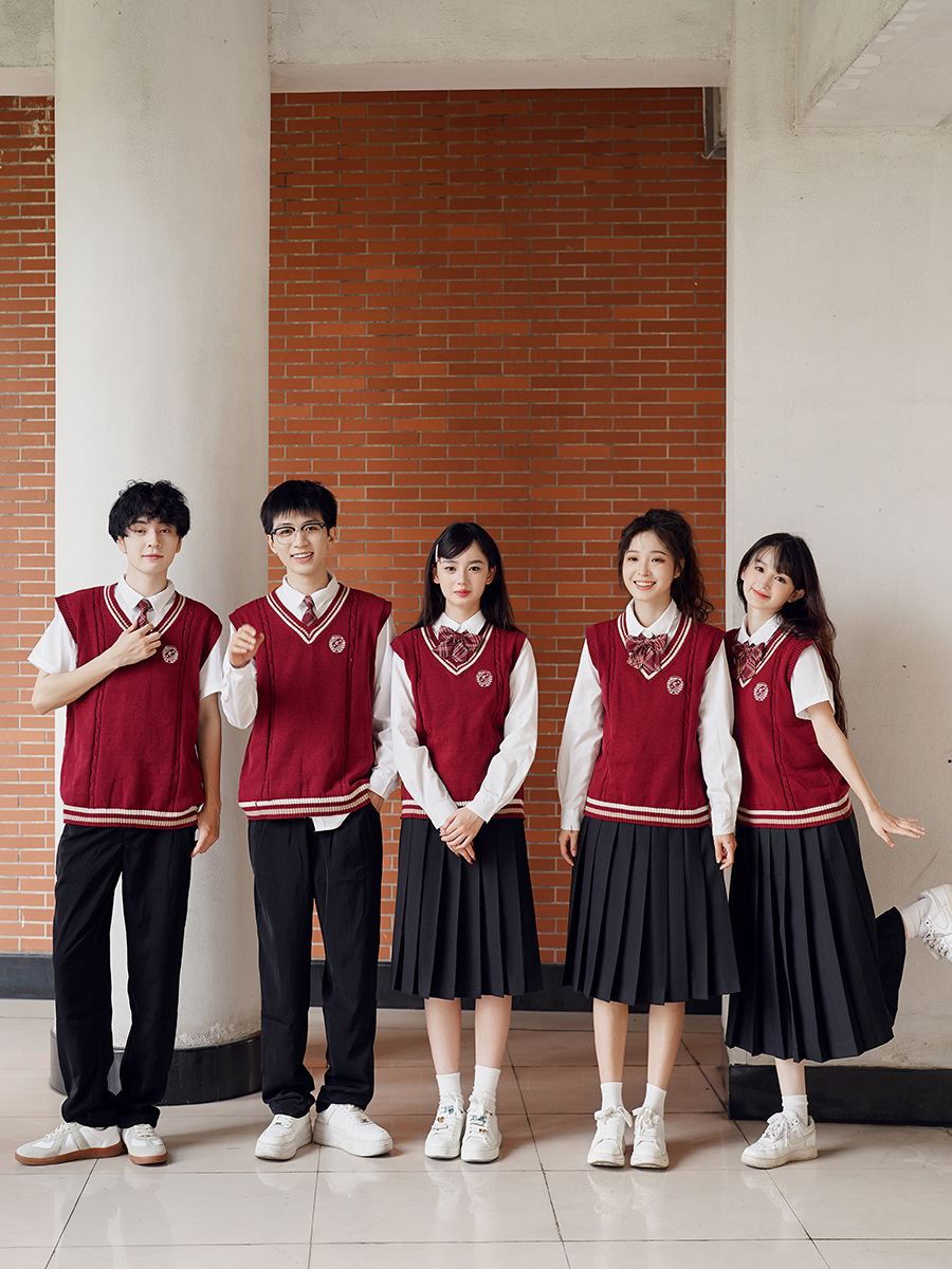College style class uniform chorus poetry recitation performance costume junior high school students high school sports graduation school uniform suit