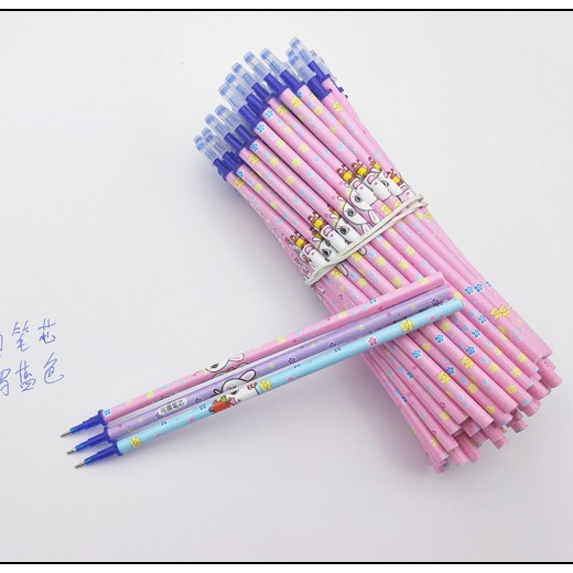 Factory Direct sales Mo easy to wipe refill eraser erasable magic gel pen core crystal blue black 0.5mm