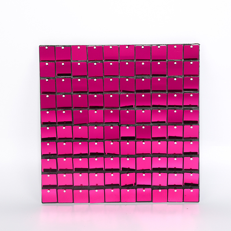 Mirror Square pneumatic buckle self-locking shiny pneumatic plate pneumatic film background sequins background wall sequins decoration
