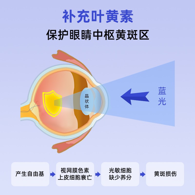 Blueberry Lutein Ester Tablets Lutein Kidsren, Teenagers, Students, Adults, Middle-Aged and Elderly Eye Nutrition Tablets 60 Tablets