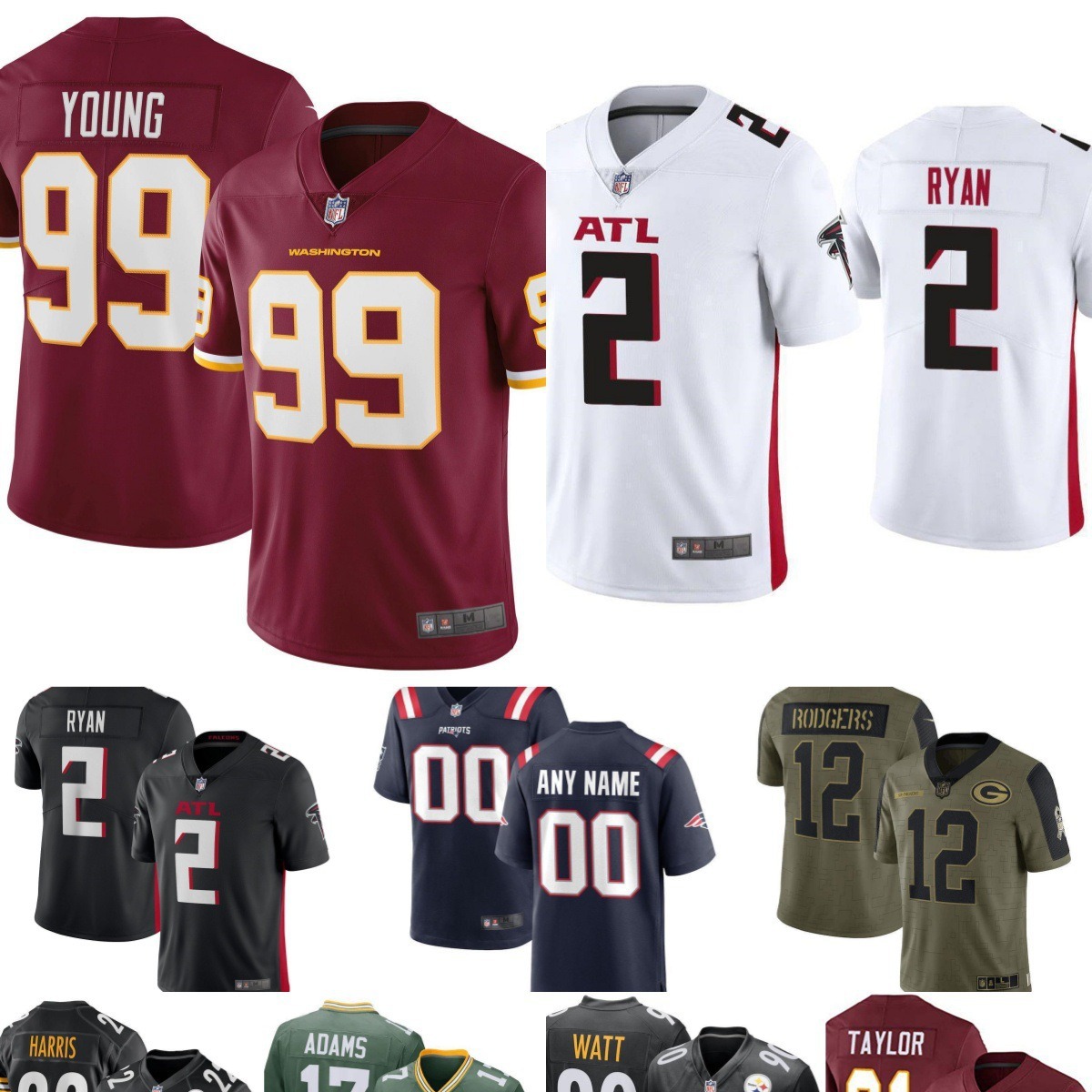 Импортная футболка НФЛ, американская, оливковая, спортивная, с цифровым принтом, короткий рукав