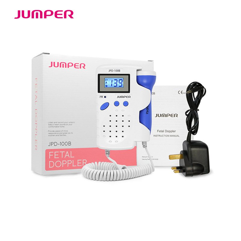 Jumper Export Cross-Border Export Fetal Heart Rate Meter English Packaging Fetal Sound Meter Jpd-100B Lcd Screen