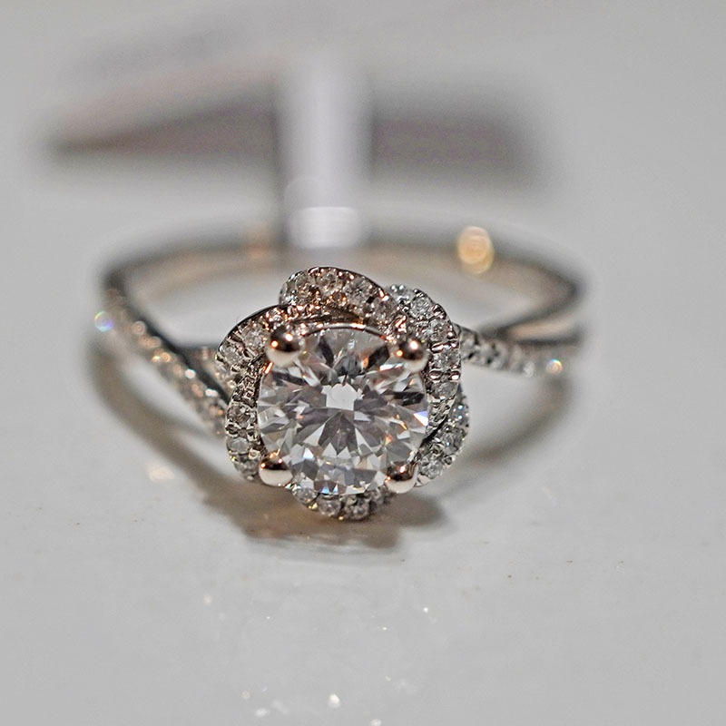 Кольцо из платины Pt950 с культивированным бриллиантом для женщин, круглой формы, сверкающее как звезды, свадебное предложение, усыпанное звездами