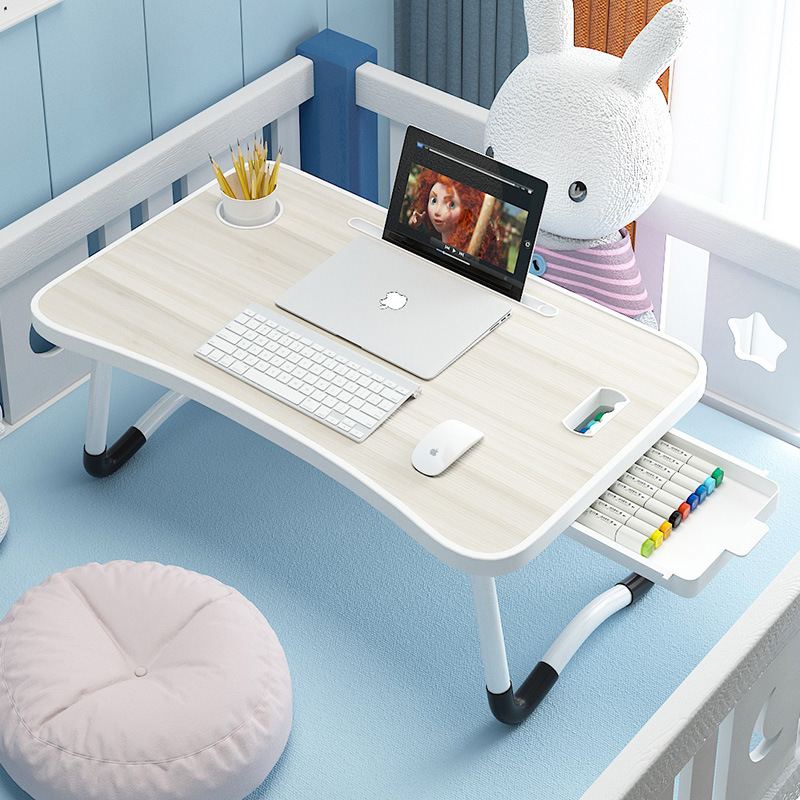 Учебный стол для кровати, офисный компьютерный стол, складной маленький стол для балкона, увеличенный стол для студенческого общежития