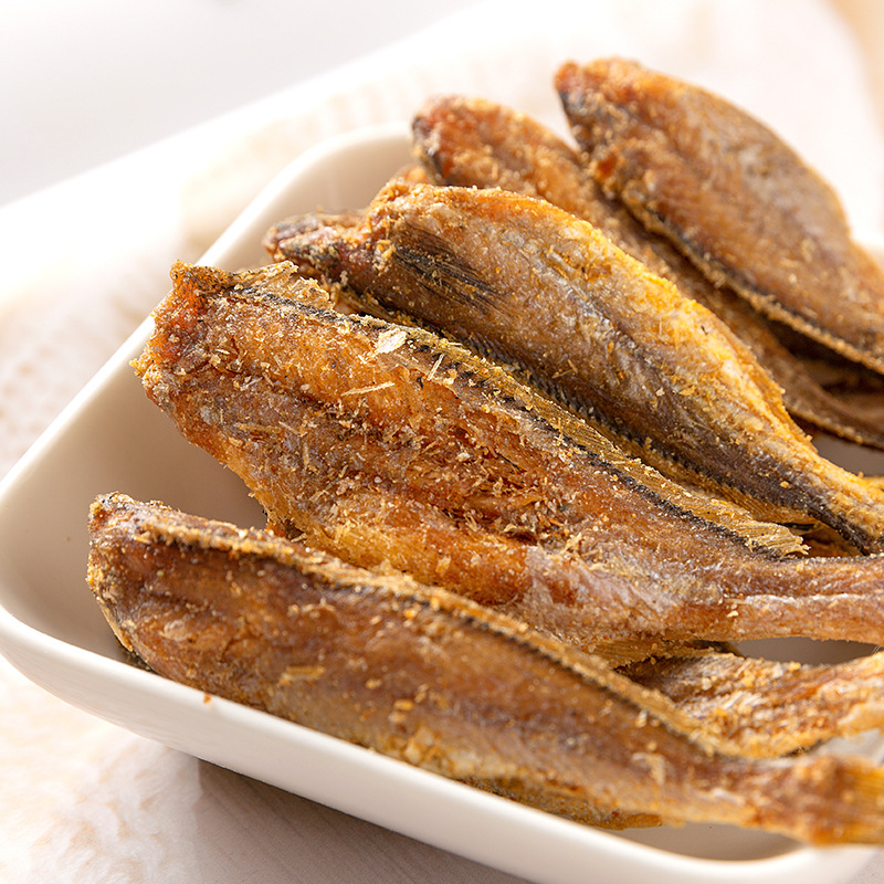 Yellow Croaker Cake Ready-To-Eat Dried Fish Bag 80g Dried Yellow Croaker Casual Fish Snack Crispy Small Yellow Croaker Manufacturer