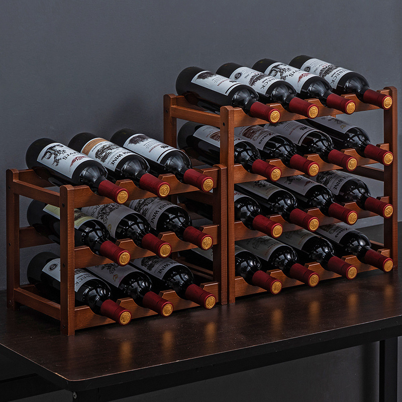 Desktop Wine Rack Living Room Wine Cabinet Ornaments Inclined Multi-Layer Household Wine Cabinet Rack Storage Rack Simple Wine Rack