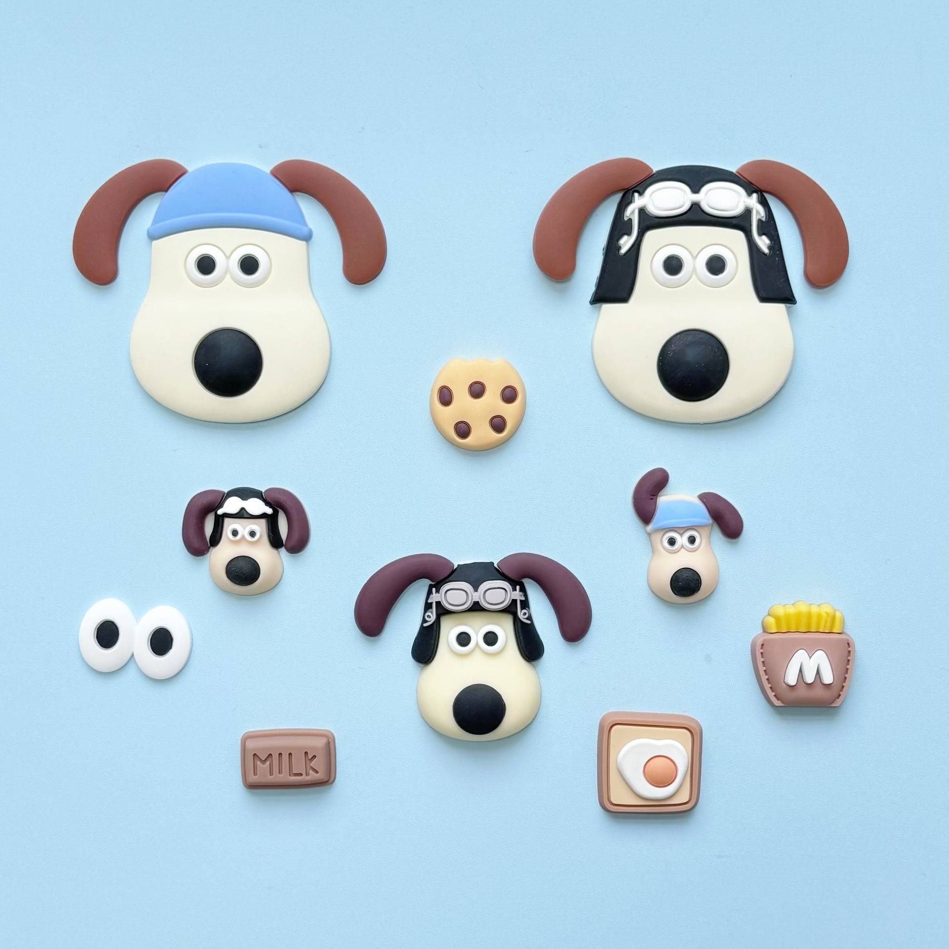 Маленький размер, Handdog, PVC мягкий клей, ювелирные аксессуары, DIY, клей для чехла телефона, отверстия, аксессуары для волос