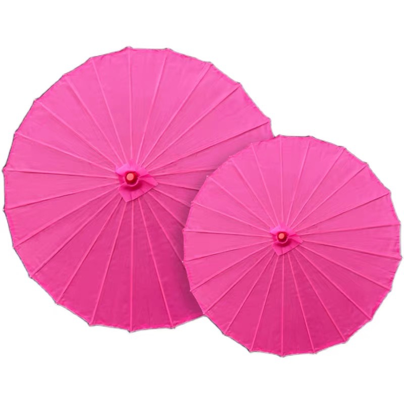 Factory Direct Supply Pure Color Silk Umbrella Craft Umbrella DIY Hand-Painted Umbrella Performance Dance Props Decorative Umbrella Cross-Border Hot Collection