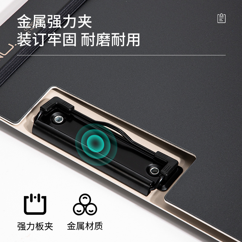 Deli Ns180 New Sai Vertical Folding Board Clip A4 Folder Information Folder Menu Flip Writing Board Clip Stationery