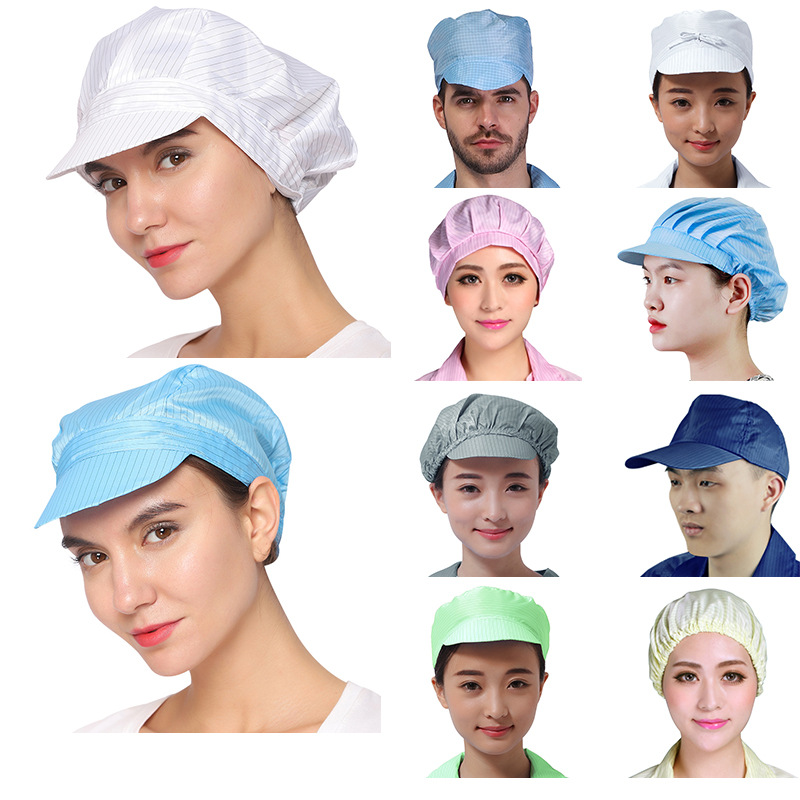 Anti-static hat dust-free workshop work hat labor protection head cover dust-proof small work hat big worker hat female dust-proof hat male