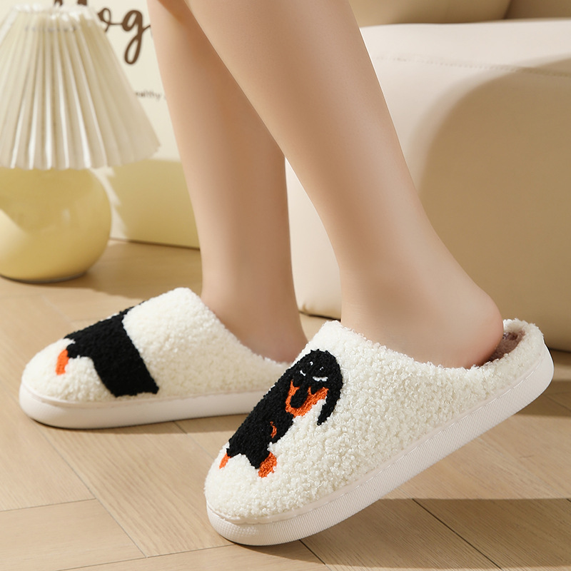 New Autumn and Winter Couple Cute Cartoon Puppy Cotton Slippers Home Indoor Non-slip Cotton Slippers Wholesale
