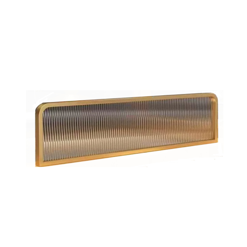 Restaurant Half-Wall Long Glass Screen Stainless Steel Decorative Fence Low Wall Light Luxury Wrought Iron Rattan Hollow Low Partition