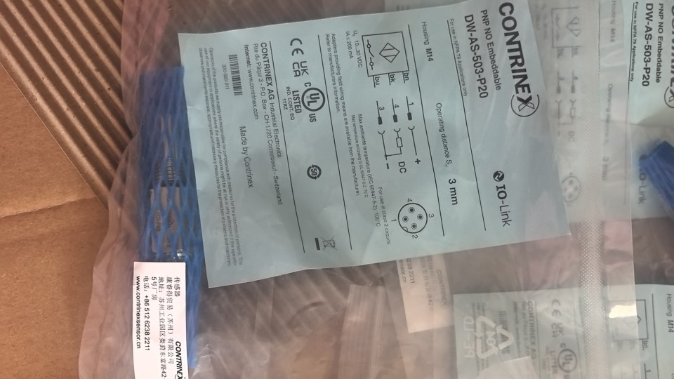 Датчик Contrinex Dw-As-503-P20 Dw-As-501-P20 Новый Оригинал