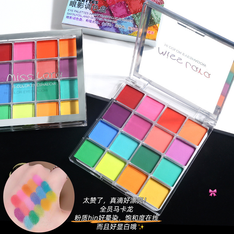 Miss Lara шестнадцать цветная палитра теней для век перламутровый матовый красный зеленый синий популярный 16 цветная палитра теней для век