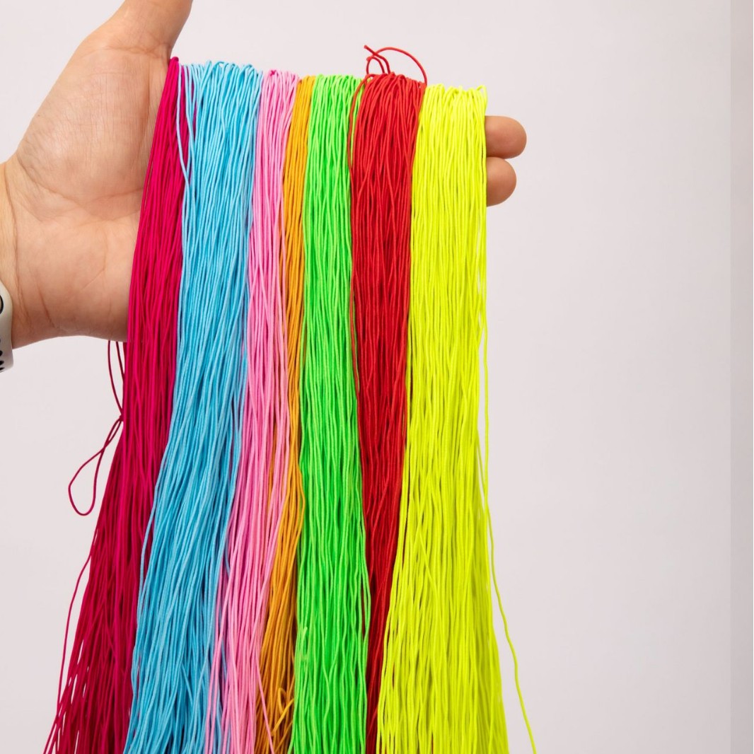 Elastic rope round elastic band wholesale drawstring 0.8-15mm black 2.5mm color spot core-wrapped latex rubber