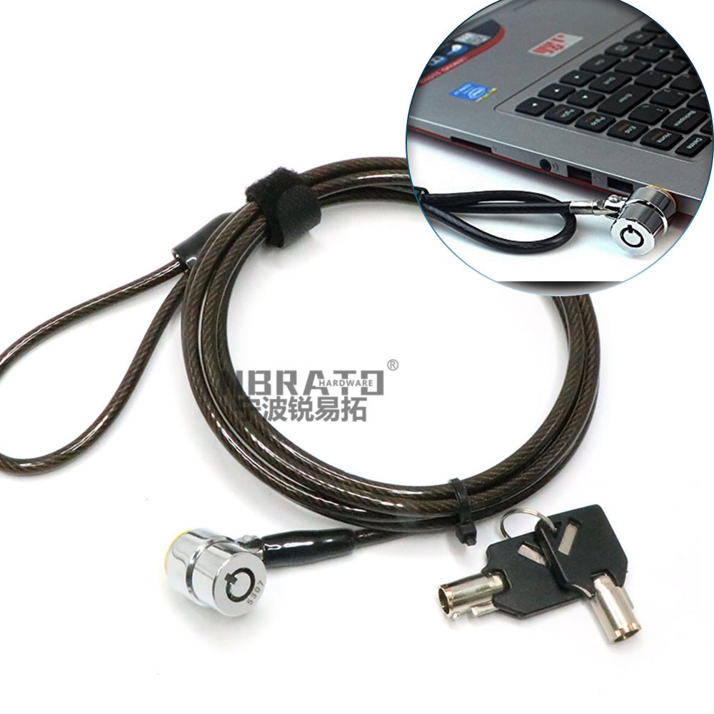 3 * 7mm 2m thick computer lock wire rope anti-theft safety portable laptop lock