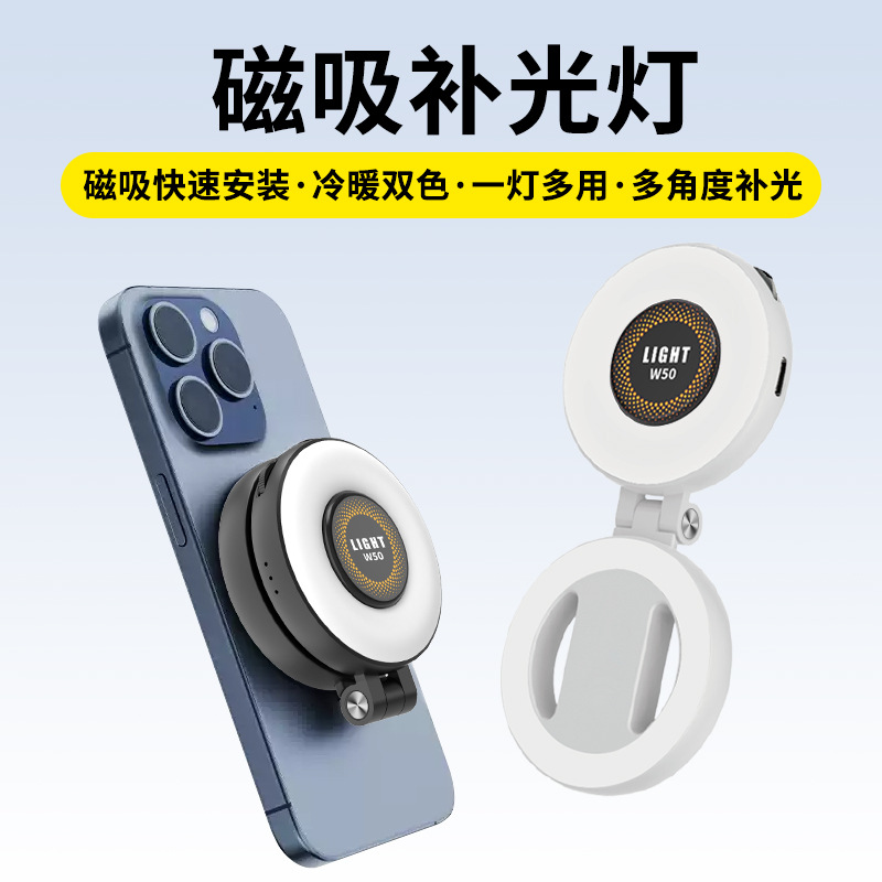 25 лет новый уличный светодиодный магнитный мини многофункциональный регулируемый карманный свет три цвета для фотографии