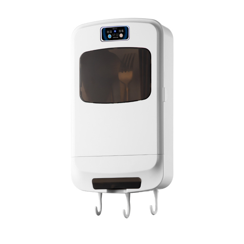 Стерилизатор для палочек для еды с боковым открытием без сверления, интеллектуальная стерилизация, пылезащитный, с сушкой и сливом, контейнер для хранения палочек для еды