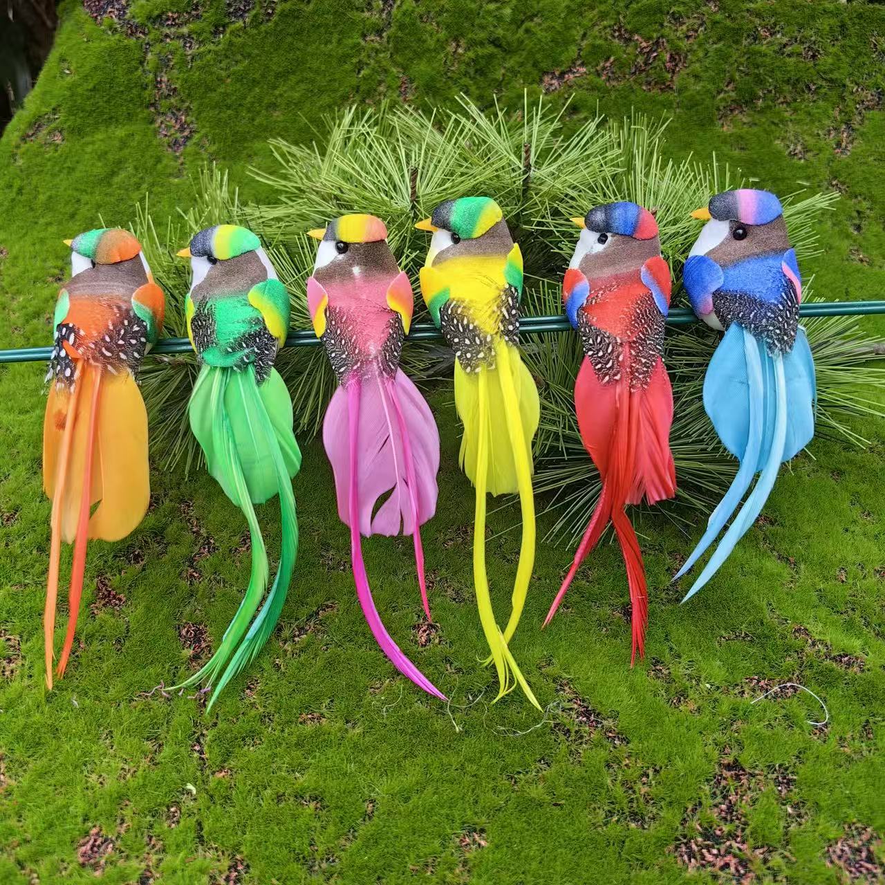 Искусственное перо из пены Птица Сад креативное текстильное супер милое украшение зажим для птиц