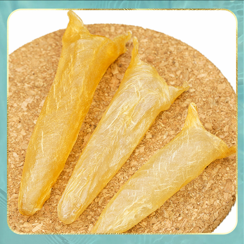 Authentic Yellow Fish Maw, Dried Fish Maw, Yellow Flower Tube, Seafood, Dried Fish Maw, Fish Maw, Low Fishy Smell for Pregnant Women, Wholesale 100g