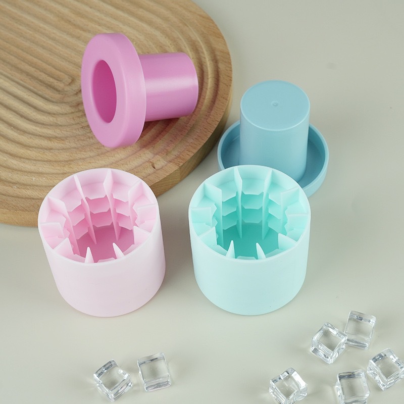 New Silicone Cylindrical Ice Tray Ice Cup Ice Storage Box Mini Cup Ice Bucket Ice Box Silicone Ice Cube Cup