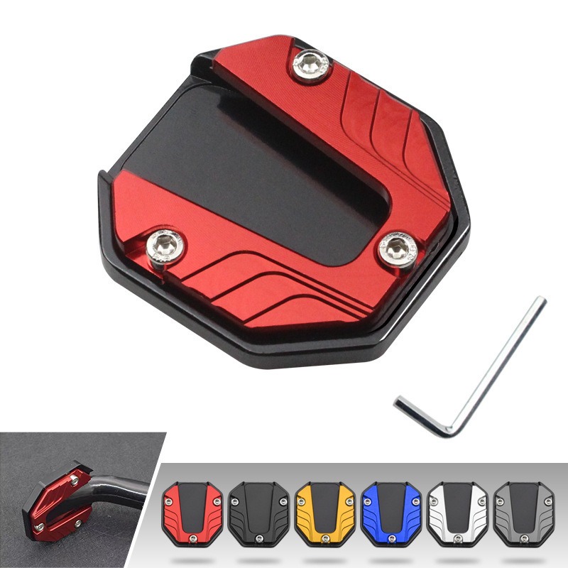 Motorcycle Electric Vehicle Modification Accessories Foot Support Plate Motorcycle Enlarged Auxiliary Side Kick Block Foot Support Anti-Slip Side Support Pad