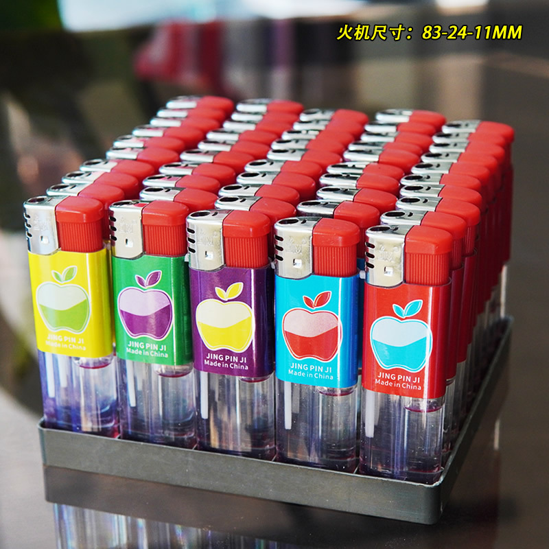Одноразовая зажигалка с открытым пламенем 909 прозрачная газовая сумка упаковка полупакет яблоко производитель оптовая прямая поставка зажигалка для сигарет