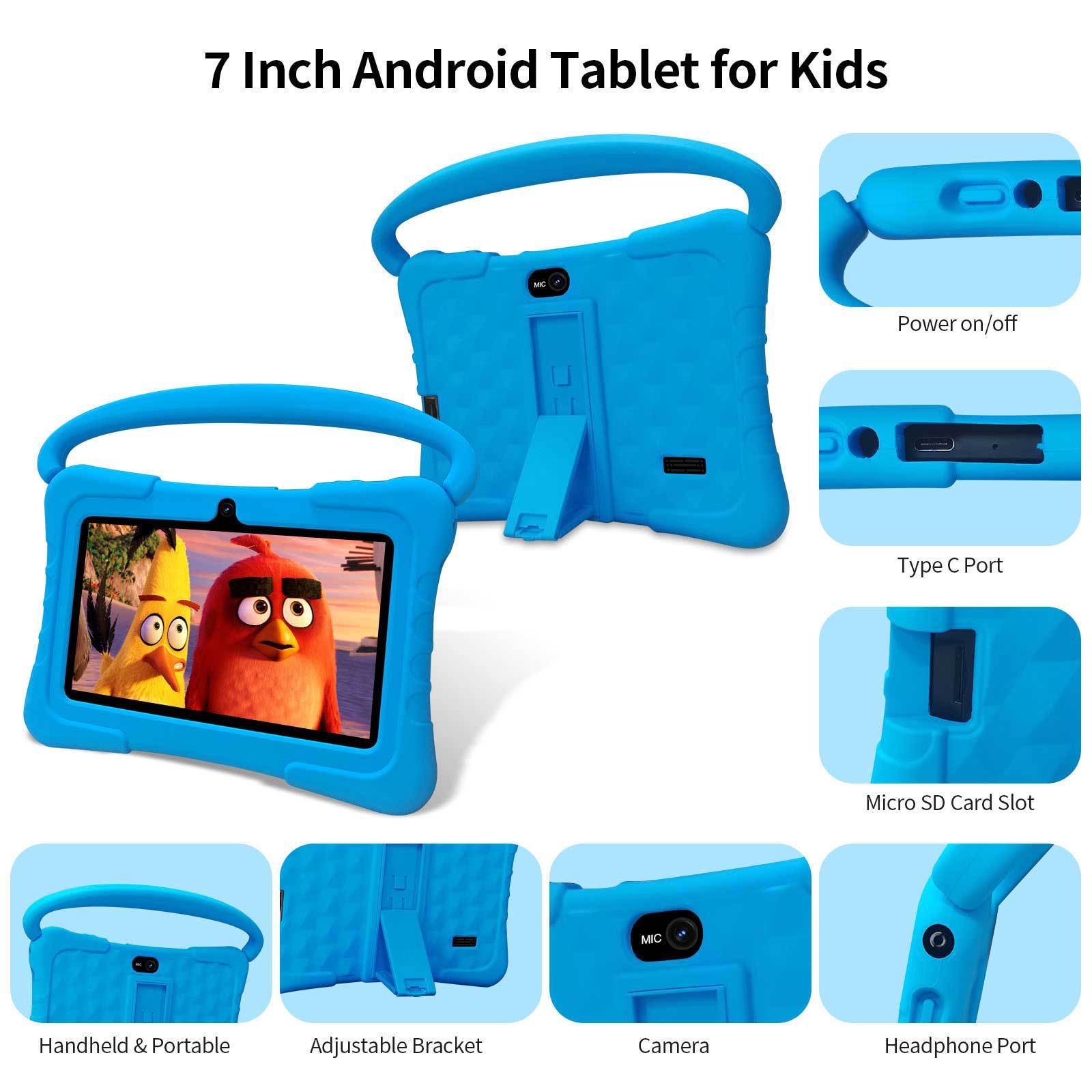 Source factory cross-border direct supply of 7-inch puzzle love doll children's software flat with protective silicone sleeve