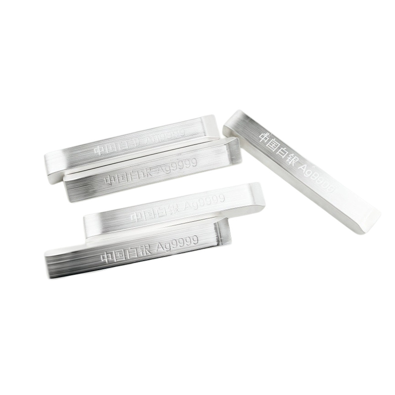 Pure Silver 9999 Investment Silver Bar Pure Silver 100g Silver Material Recyclable Silver Ingot Broken Silver Silver Grain Collection