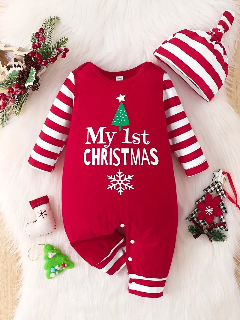 Children's Christmas Clothes Baby Halloween Print Set Amazon Children's Christmas Two-Piece Jumpsuit