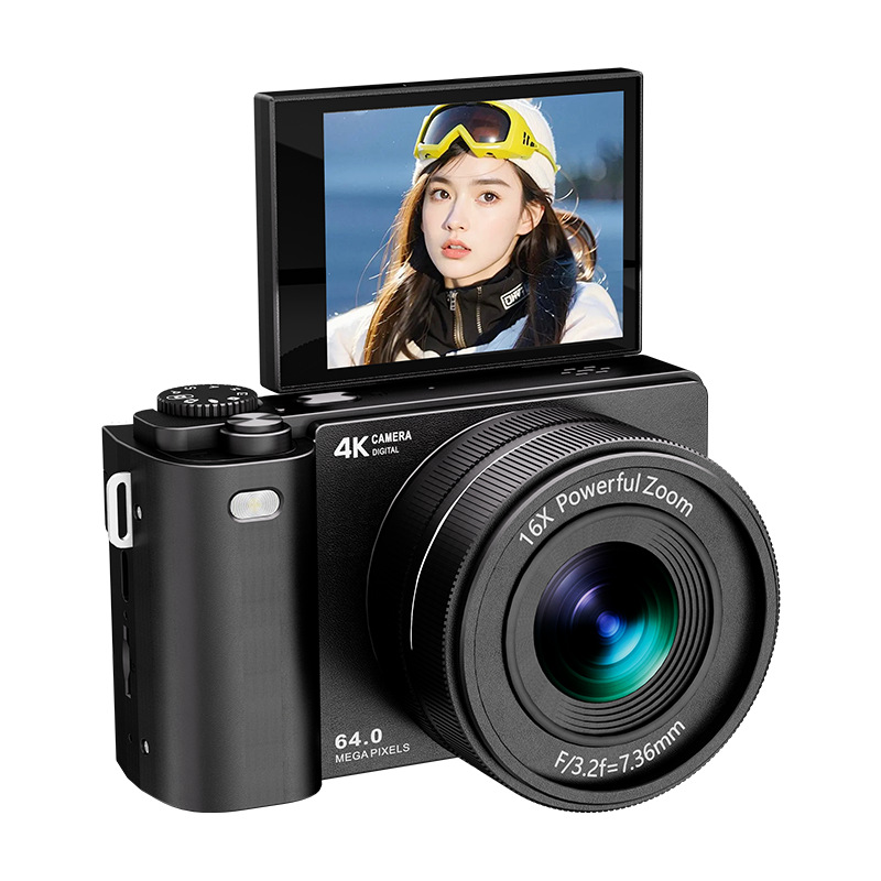 New High-Definition Mirrorless Digital Camera Travel Selfie Video 16X Optical Zoom Af Autofocus Flip Screen