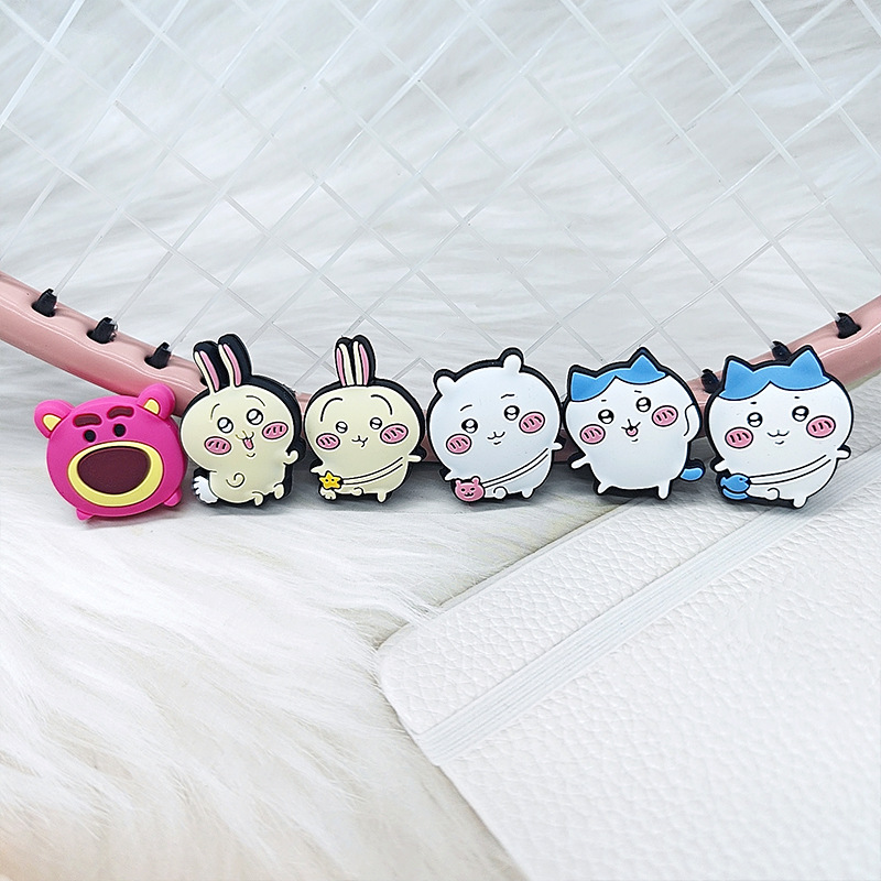 New Silicone Tennis Racket Shock Absorber Double-Sided Glue Embedded Small Eight Usachi Xiaojiji Cross-Border Wholesale