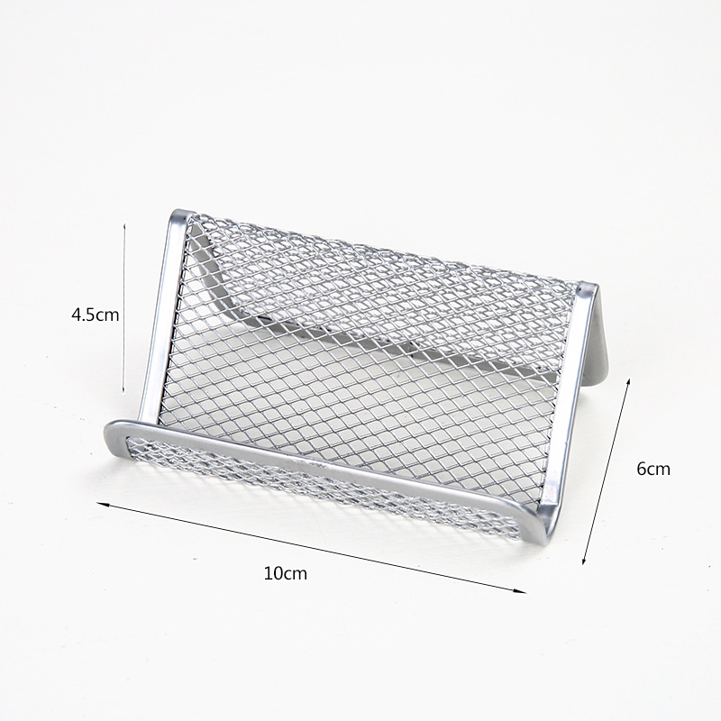 Desktop office supplies barbed wire mesh business card holder, household goods anti-rust business card holder business card case mobile phone holder