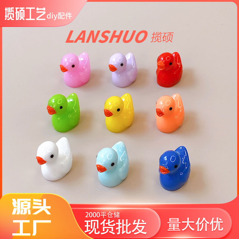 DIY Artificial Accessories Micro Landscape Ornaments Little Yellow Duck Doll Hot-selling Resin Crafts Cute Little Duck
