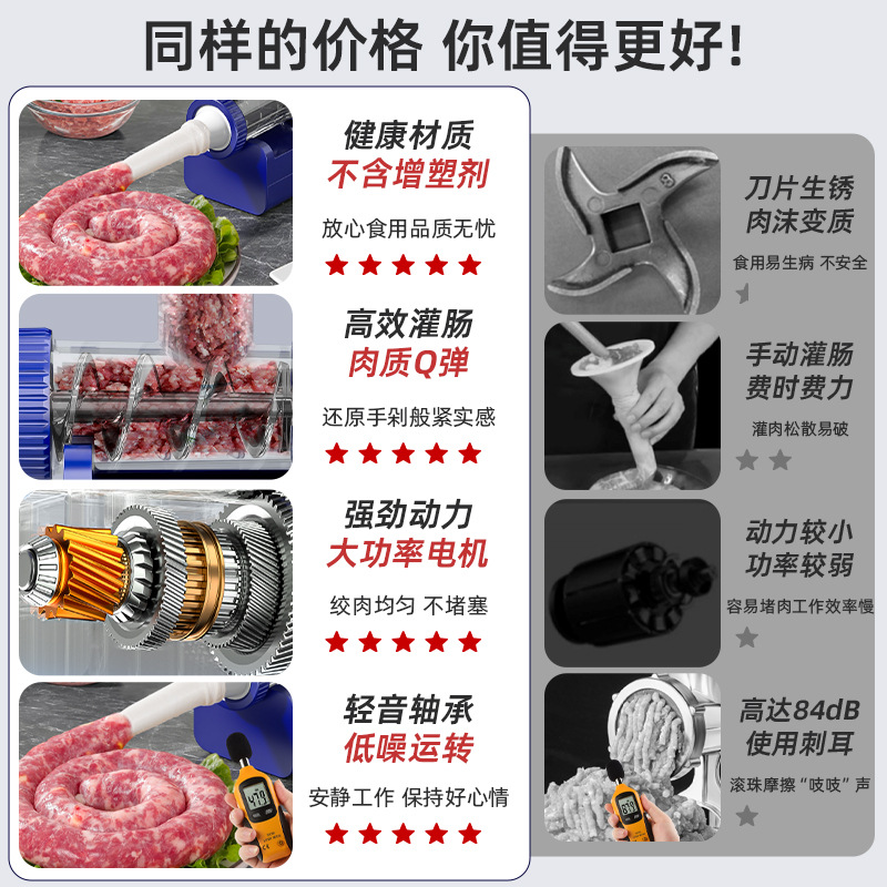 Fully Automatic Sausage Casing Tool, Sausage Filling Artifact, Household Sausage Filling Device, Handmade Household Electric Sausage Filling Device