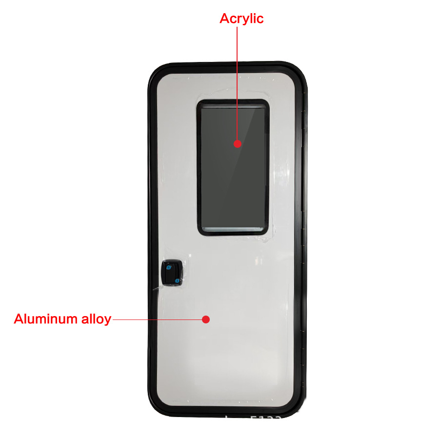 Rv Door with Window Small Rv Door Aluminum Alloy Door Opening 1200X600Mm Rv Door Trailer Rv Door