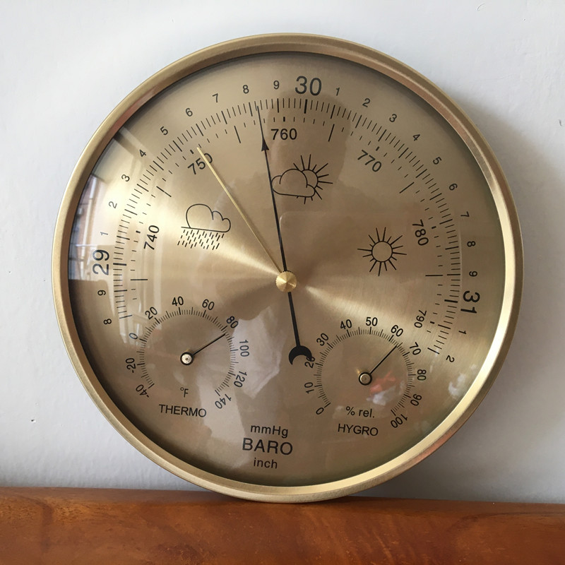 Portable fishing large barometer outdoor film box barometer metal box automatic barometer