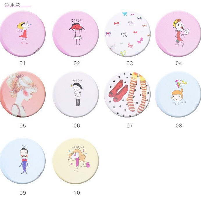 Small Mirror, Makeup Mirror, Portable Glass Mirror, K-Style of Cute Little Round Mirror, Makeup Mirror