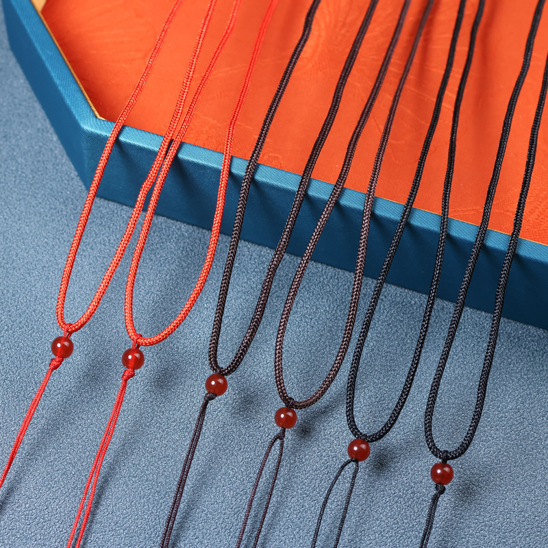 Эластичная тонкая веревка для подвески, простая веревка для красных бусин, веревка для подвески с синькором